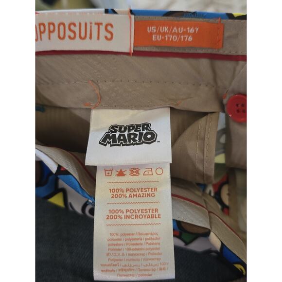 Nintendo Super Mario Dress Suit Boy Size 16Y OppoSuits Gamer 3 Pc Set - Picture 9 of 16